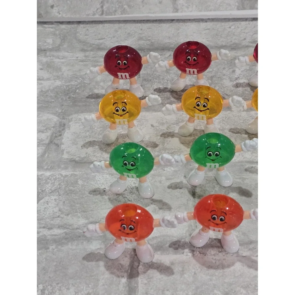 Vintage M&M's Christmas‎ String Light Covers Set of 18 Multicolored Orange Green